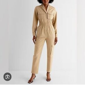 Express Khaki Cargo Jumper jumpsuit